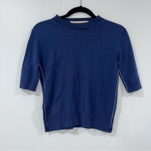 Marni Navy Cashmere Blend Top